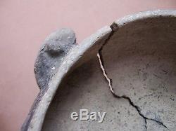 RARE AUTHENTIC TWO-HEADED MISSISSIPPIAN POTTERY BOWL FROM MISSISSIPPI CO, ARK