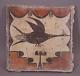 RARE! Antique Native American Western Indian Zia Pueblo Pottery Tile Flying Bird
