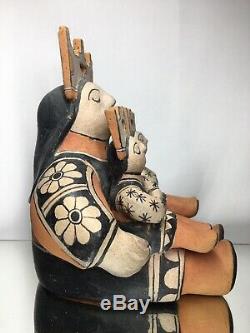 RARE Butterfly Maiden Storyteller Louis Naranjo Cochiti Native American Pottery
