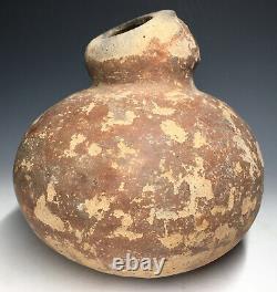 RARE Mississippian Native American Pottery Human Effigy Water Bottle Terracotta
