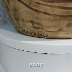 RARE find signed Jack Black Navajo pottery 1987 depicting a 3D native American