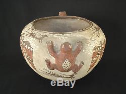 REDUCE! Large Zuni Pottery Frog Jar, Southwest Native American Indian, c. 1890