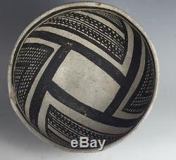 Rare Anasazi Bidahochi Black on White Bowl (1320 AD) As Found NO RESERVE