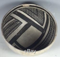 Rare Anasazi Bidahochi Black on White Bowl (1320 AD) As Found NO RESERVE