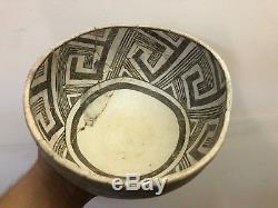 Rare Arizona Native American Indian Hohokam Anasazi Painted Pottery Bowl Mimbres