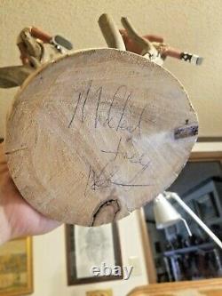 Rare Awesom Native American Hopi Pottery & Wood 4 Mudhead Kachina Tree A R Smith