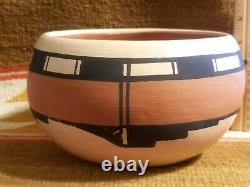 Rare Carlos Sunrise Dunlop Native American Pottery Bowl San Ildefonso 1958-1981