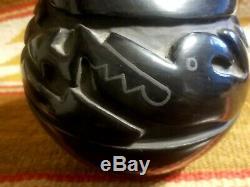 Rare Margaret Tafoya 11 Wedding Vase Black Pottery Santa Clara Native American