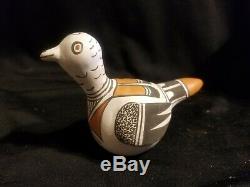 Rare Old Native American Acoma Pottery Effigy Bird Signed Ethel S (shields)