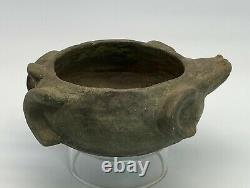 Rare Prehistoric Native American Caddoan Mississippian Effigy Pottery Vessel