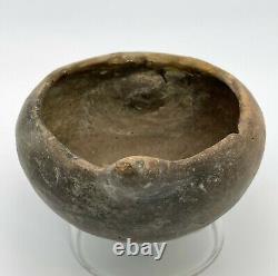 Rare Prehistoric Native American Mississippian Conch Shell Effigy Pottery Bowl