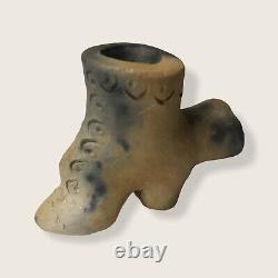 Rare Sara Ayers Catawba Native American Signed pottery clay pipe 1982