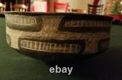 Restored Caddo Friendship Engraved Bowl Ancient Native American Indian Pottery