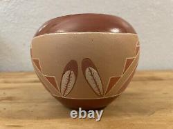 Reycita Garcia San Juan Pueblo Pottery Sun Vase Native American