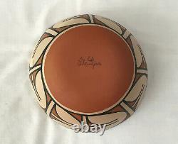 Reyes Lovato Kewa Native American Santo Domingo Pueblo Pottery Bowl 8, Signed