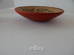SANTA CLARA PUEBLO INDIAN POTTERY WATER SERPENT SMALL BOWL BY MARGARET & LUTHER
