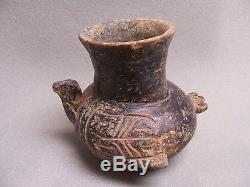 SOLID AUTHENTIC CIRCA 500 BC OLMEC EFFIGY POTTERY VESSEL FROM GUATEMALA