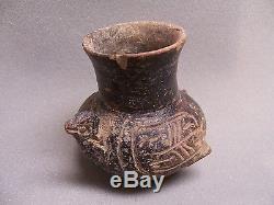 SOLID AUTHENTIC CIRCA 500 BC OLMEC EFFIGY POTTERY VESSEL FROM GUATEMALA