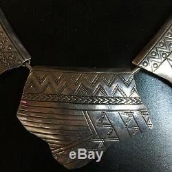 STUNNING OOAK Sterling Silver Anasazi or Mimbres Pottery Shard Collar Signed