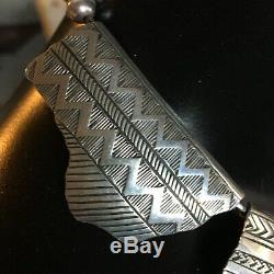 STUNNING OOAK Sterling Silver Anasazi or Mimbres Pottery Shard Collar Signed
