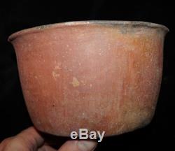 SUPERB Pre-Historic Salado Red Southwest Pottery Bowl SOLID