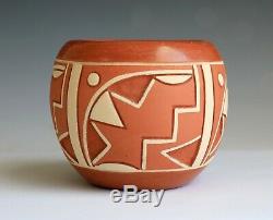 San Juan Pueblo Native American Pottery Bowl Norman De Herrera Ohkay Owingeh