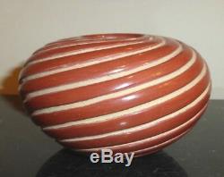 Santa Clara Native American Carved Pottery Bowl by Artist Denise Chavarria