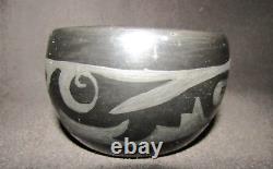 Santa Clara Native American Pueblo Black Pottery by Billy Cain 3 inch