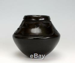 Santa Clara Pueblo Indian Pottery Carved Avanyu Vase #1 Mida Tafoya