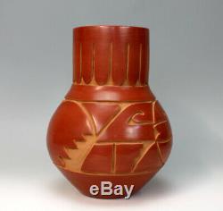 Santa Clara Pueblo Indian Pottery Carved Large Jar Kimberly Garcia