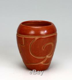 Santa Clara Pueblo Indian Pottery Redware Bowl Frances Naranjo