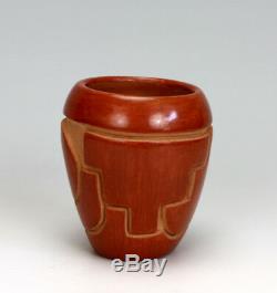 Santa Clara Pueblo Indian Pottery Redware Bowl Frances Naranjo