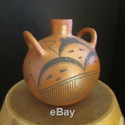 Santa Clara Pueblo Micaceous Pottery Canteen by Native American Lee Moquino