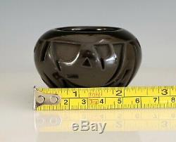 Santa Clara Pueblo Pottery Carved Blackware Bowl by Marie Suazo Native American