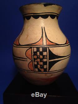 Santo Domingo Pueblo Pottery Native American Kewa Jar Pot Vintage