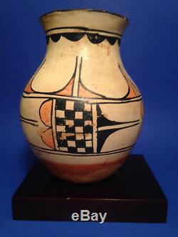 Santo Domingo Pueblo Pottery Native American Kewa Jar Pot Vintage
