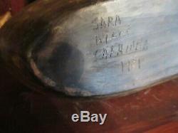 Sara Ayers Catawba Sc Pottery Double Headed Effigy Bowl 1981