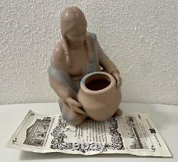 Scarce Van Briggle Native American Indian Hopi Tribe Maiden with Pot in Pink Blue