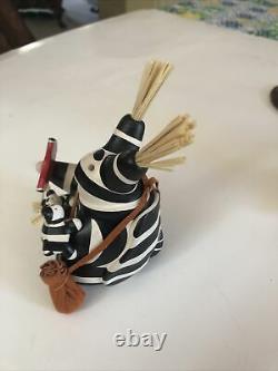Signed Randy Chitto Clown Native American Indian Pottery Storyteller Statue