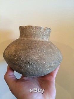 Solid Mississippian Indian Pottery Water Bottle Mississippi County, Arkansas COA