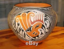 Southwest Native American Acoma Pueblo Pottery Polychrome Olla