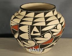 Southwest Native American Acoma Pueblo Pottery polychrome Olla by B. L. Vallo