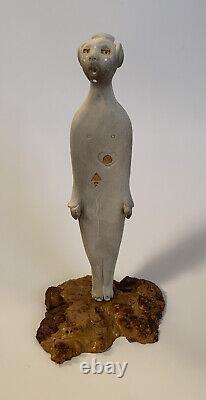 Spirit Doll Pottery Sculpture Handmade Native American Or Extraterrestrial