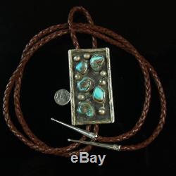 Sterling Silver. 925 turquoise bolo tie Native American vintage Old Pawn