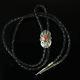 Sterling silver. 925 Vintage bolo tie Native American spiny oyster old pawn