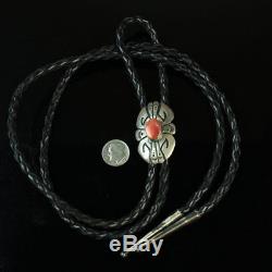 Sterling silver. 925 Vintage bolo tie Native American spiny oyster old pawn