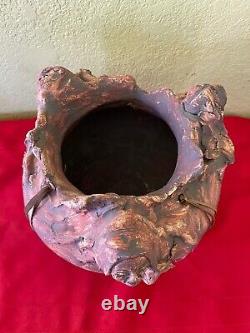 Studio Art Pottery Native American Vase Mandette Signed Large
