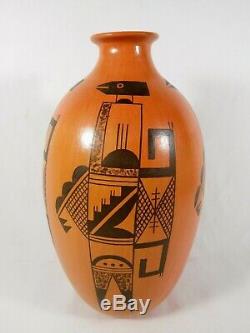 Stunning Hopi Indian Pottery Vase By Award Winning Agnes Nahsonhoya Setalla
