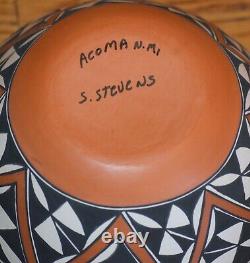 Superb Large Sharon Stevens Hand Coiled Acoma Pueblo Olla/free Ship/polychrome