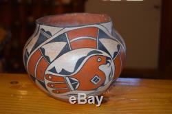 Superb MID 1900's Handcoiled Acoma Pueblo Parrot Olla! Free Shipping